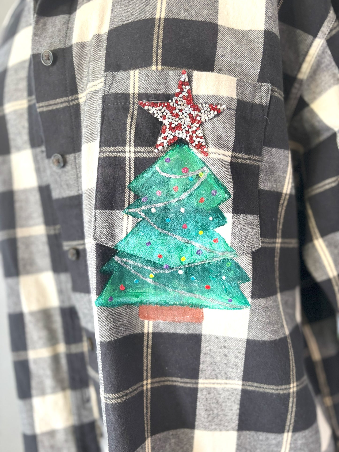 Define Naughty Oversized Plaid Button Down