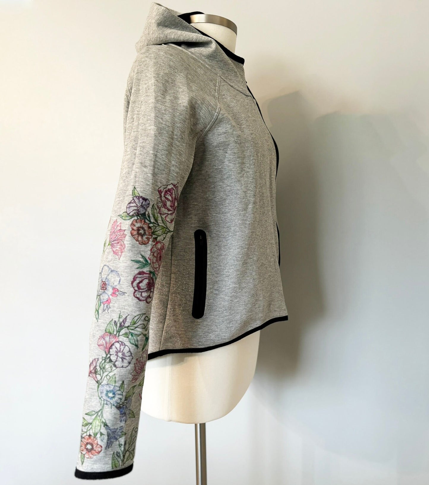 Tattooed Sleeve Cape Hoodie