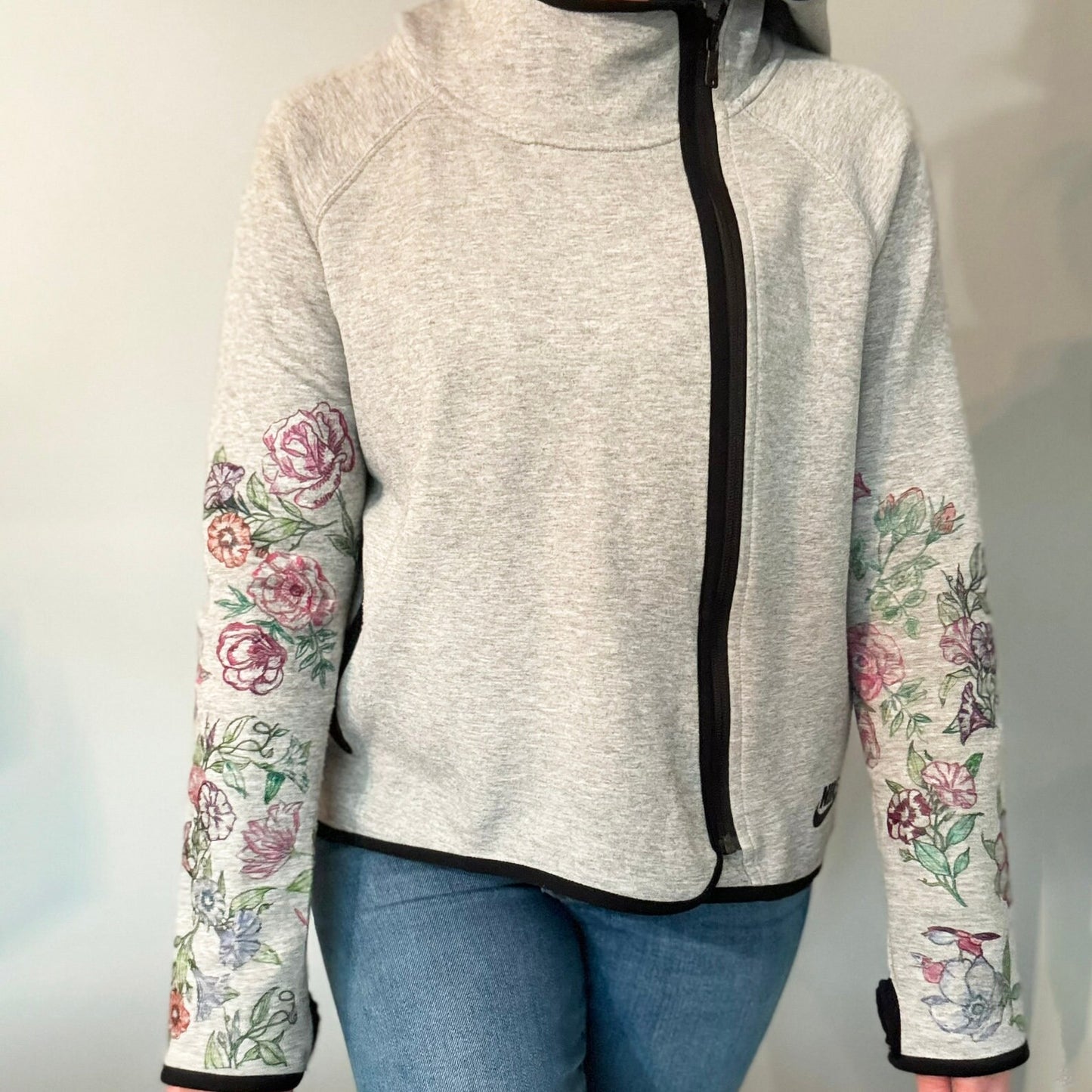 Tattooed Sleeve Cape Hoodie