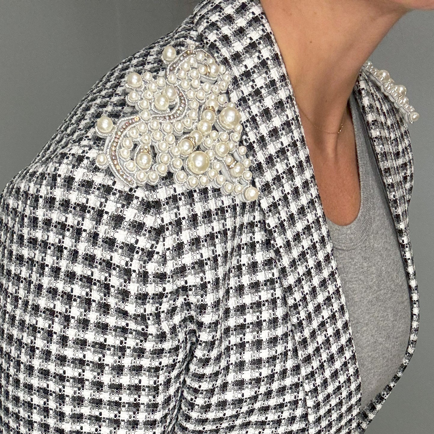 Our Stories Houndstooth Poetry Blazer