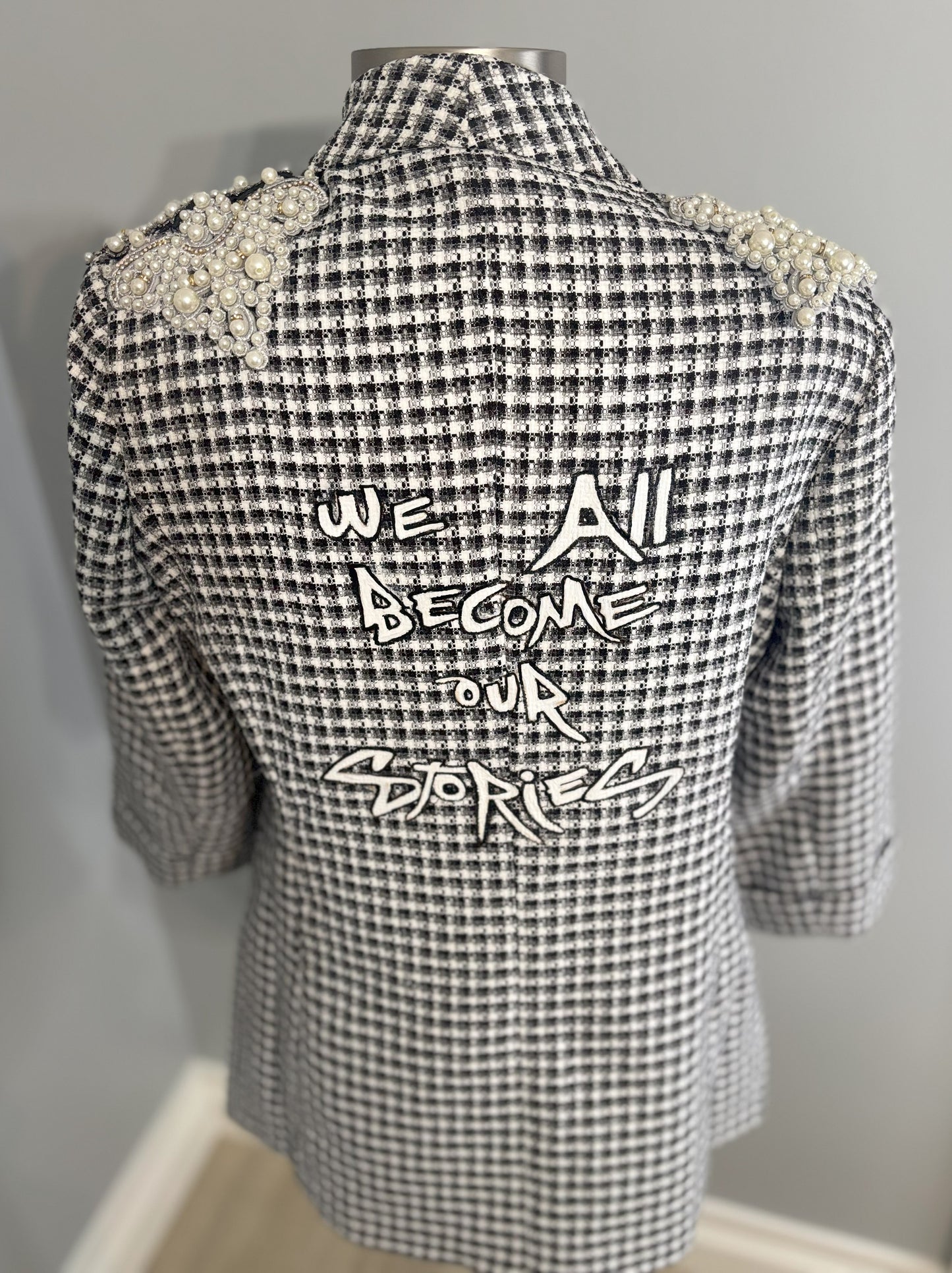 Our Stories Houndstooth Poetry Blazer