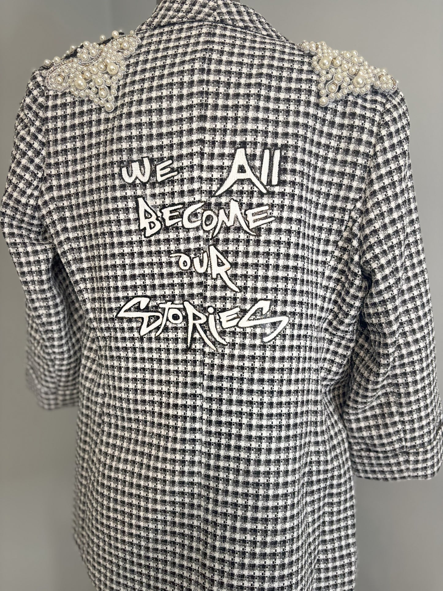 Our Stories Houndstooth Poetry Blazer