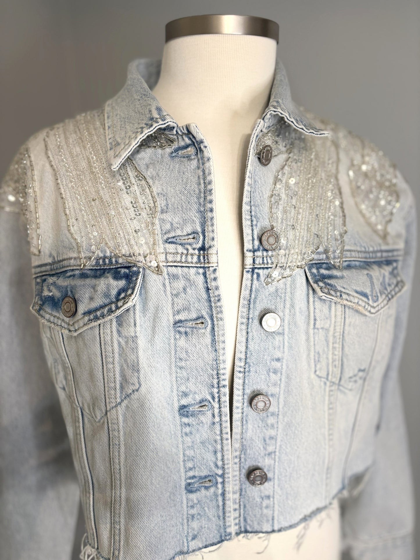 Sparkle On Denim Jacket