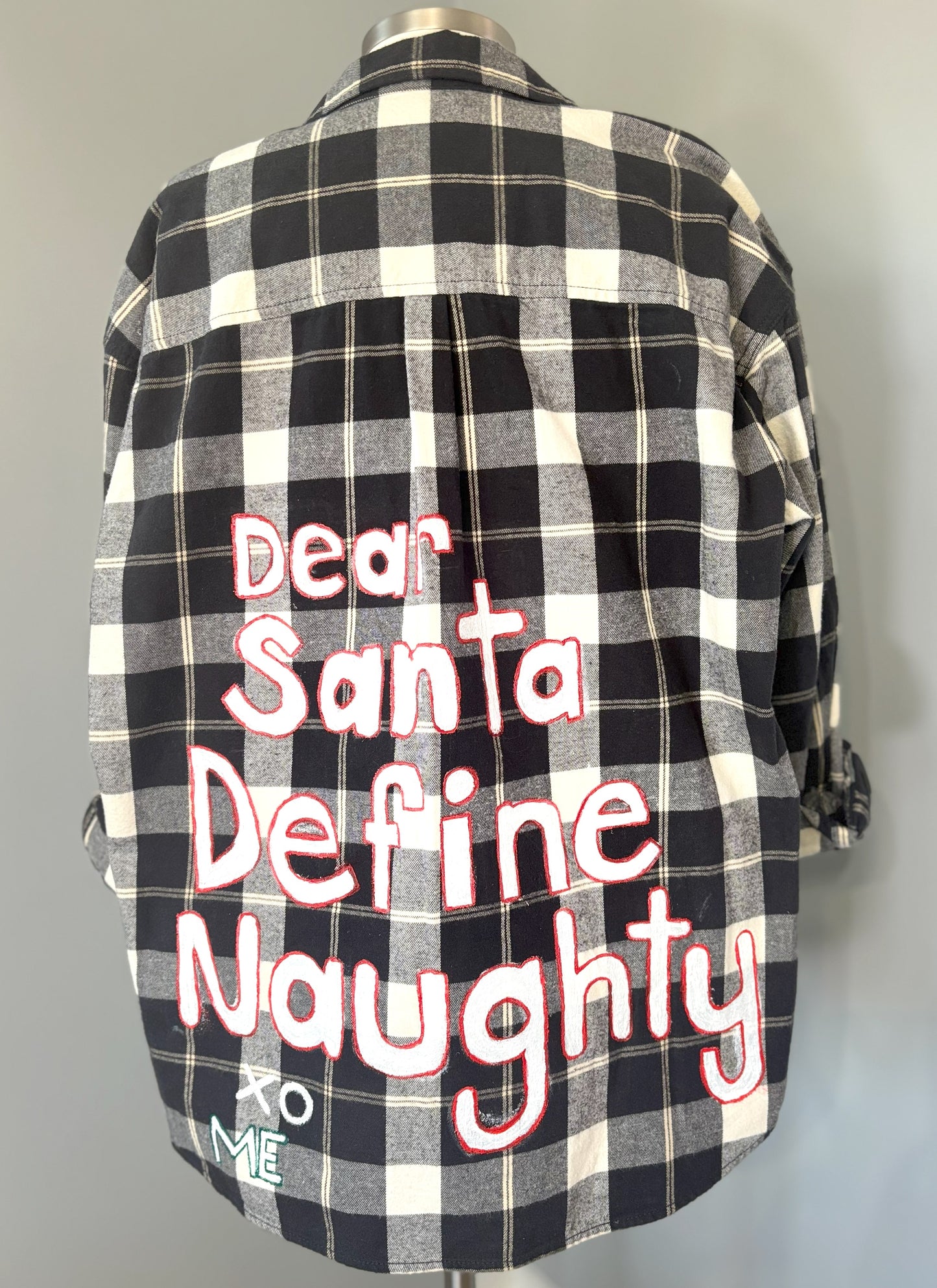 Define Naughty Oversized Plaid Button Down