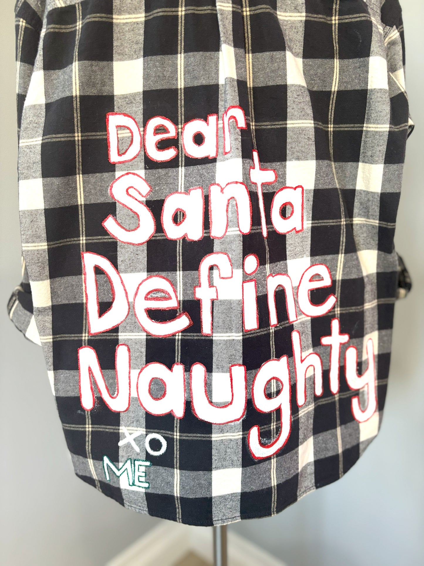 Define Naughty Oversized Plaid Button Down