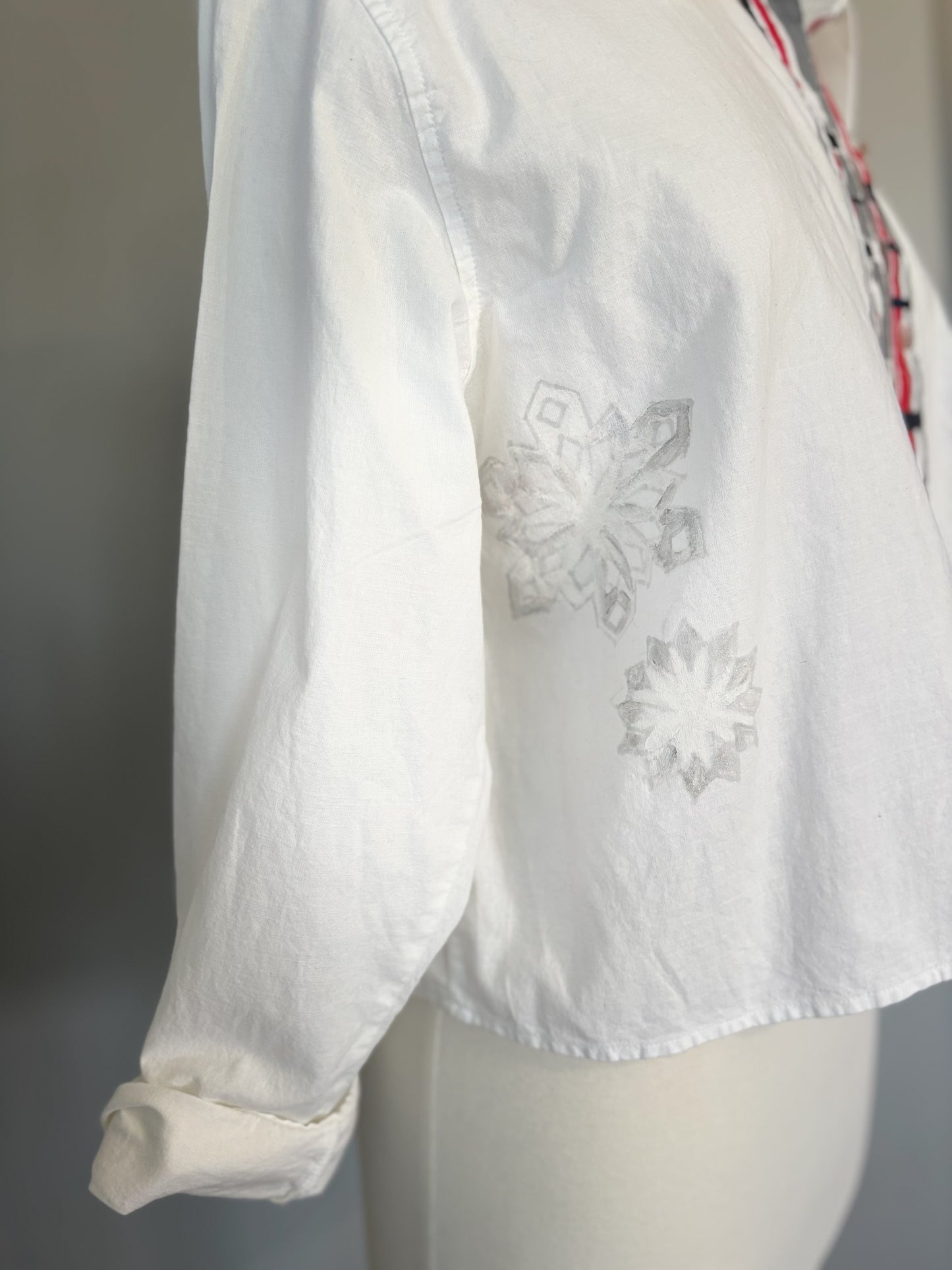 Christmas Painted Plaid Button Up Shirt